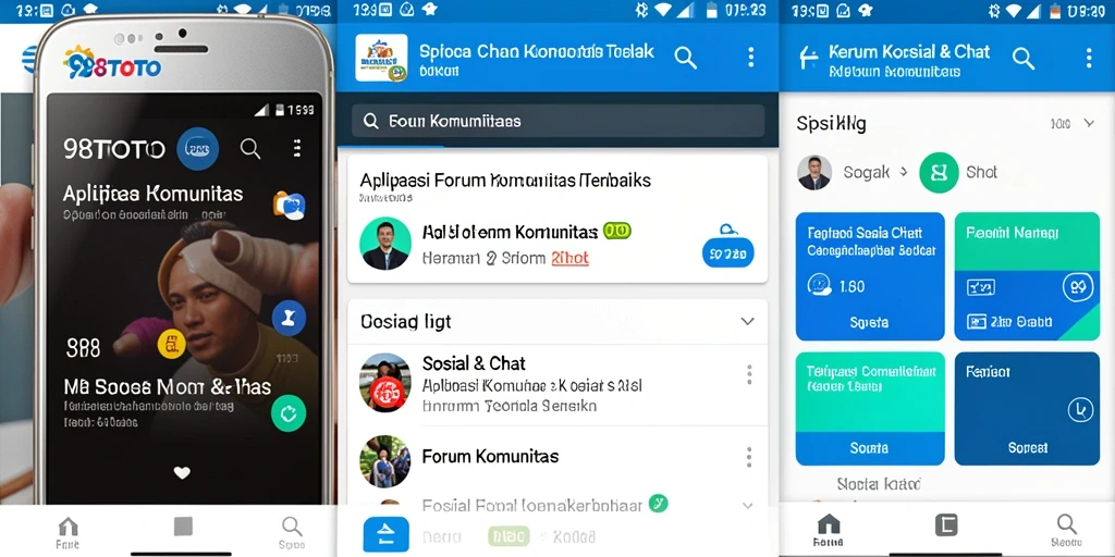 Screenshot antarmuka 98TOTO menampilkan interaksi dalam forum komunitas.
