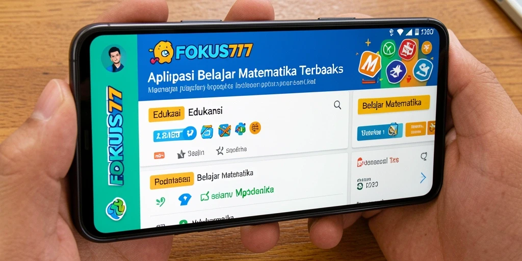 Antarmuka FOKUS777 yang interaktif untuk belajar matematika.