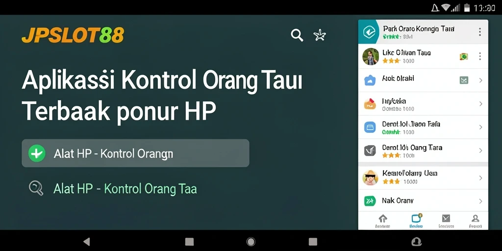 Tampilan antarmuka JPSLOT88 yang ramah pengguna untuk kontrol orang tua.
