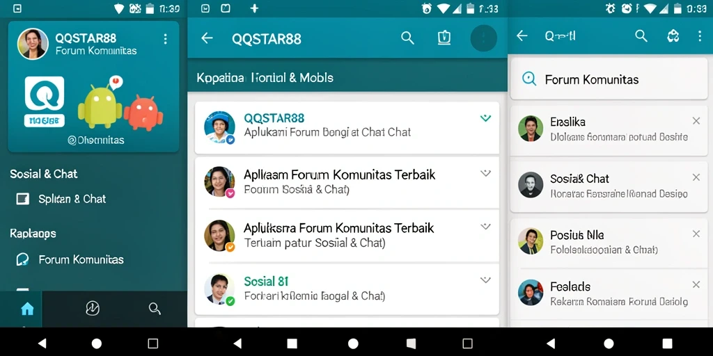 Antarmuka interaktif aplikasi QQSTAR88 untuk forum komunitas.