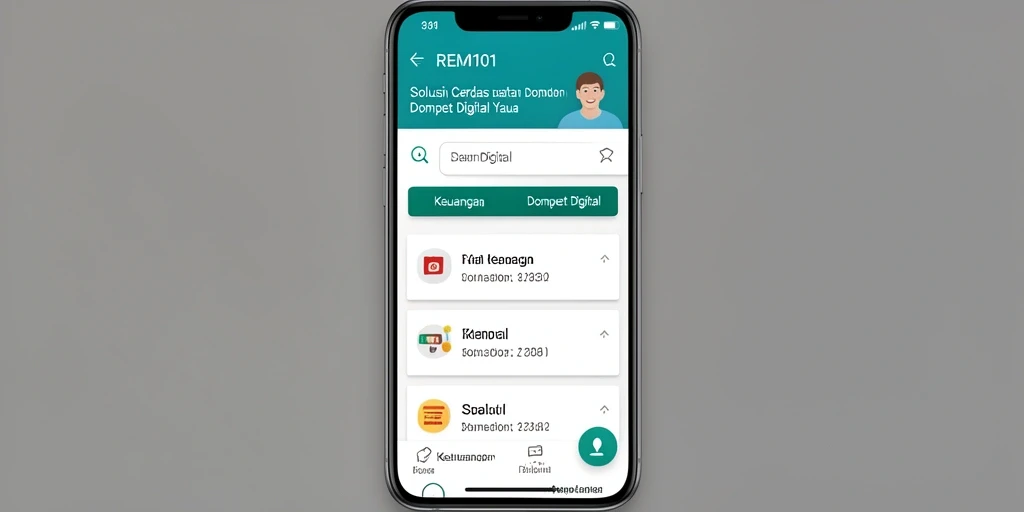 Tampilan antarmuka utama aplikasi REMI101 yang user-friendly.