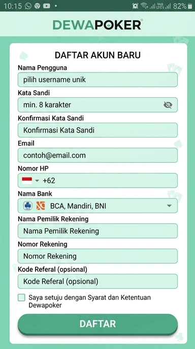 Bergabung dengan dewapoker Mudah dan Cepat