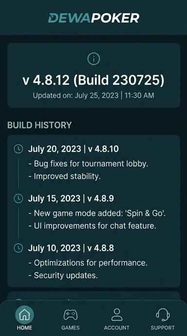 Riwayat Versi dewapoker untuk Pengguna Android